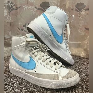 Brand: Nike | White & Blue High-Top Blazers